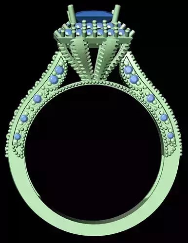  Diamond Solitaire Ring Jewellery for Women 3D print model