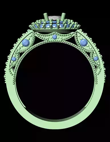  Diamond Solitaire Ring Jewellery for Women 3D print model