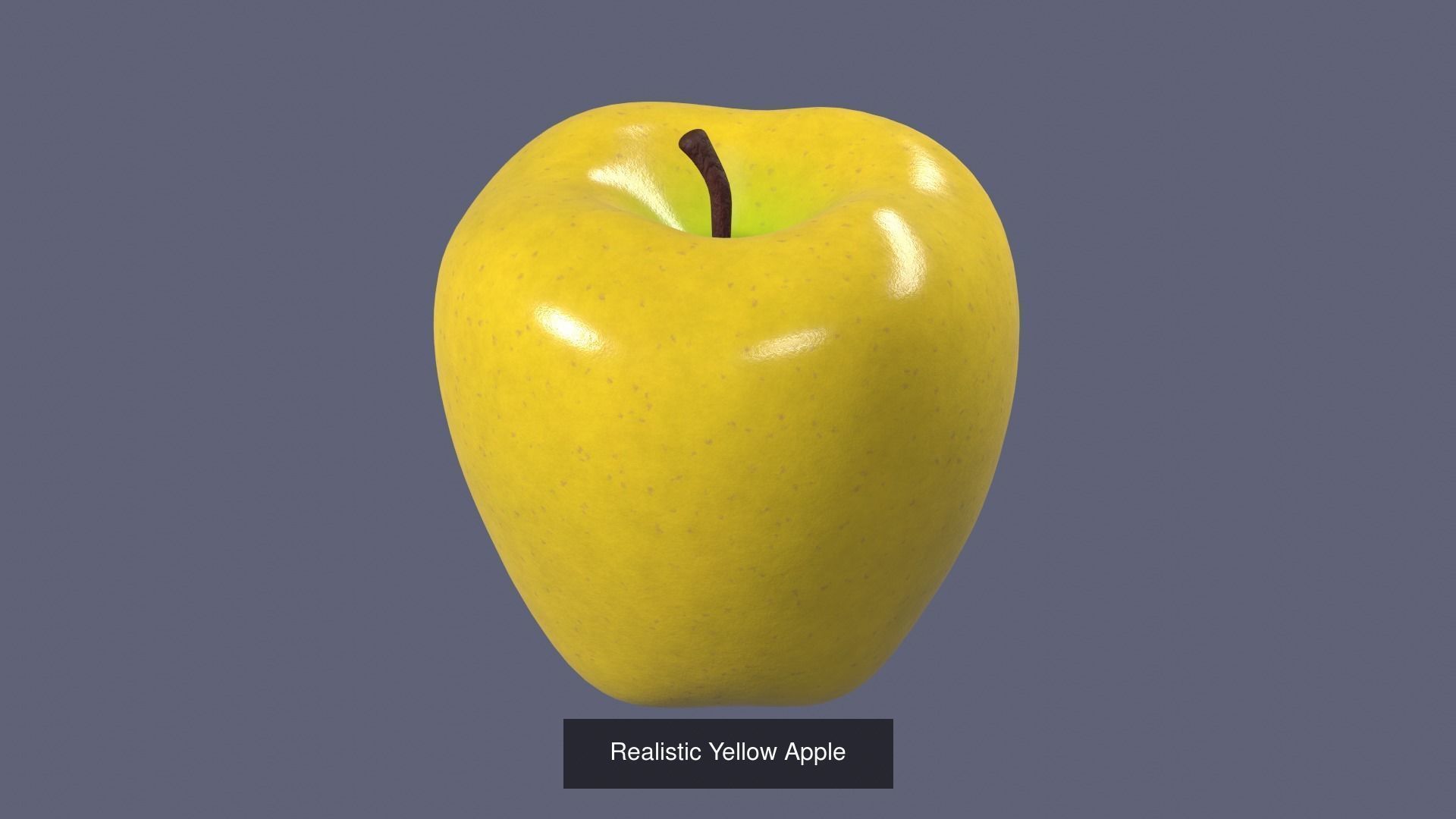 Red Green and Yellow Apples 3D Model Collection_9