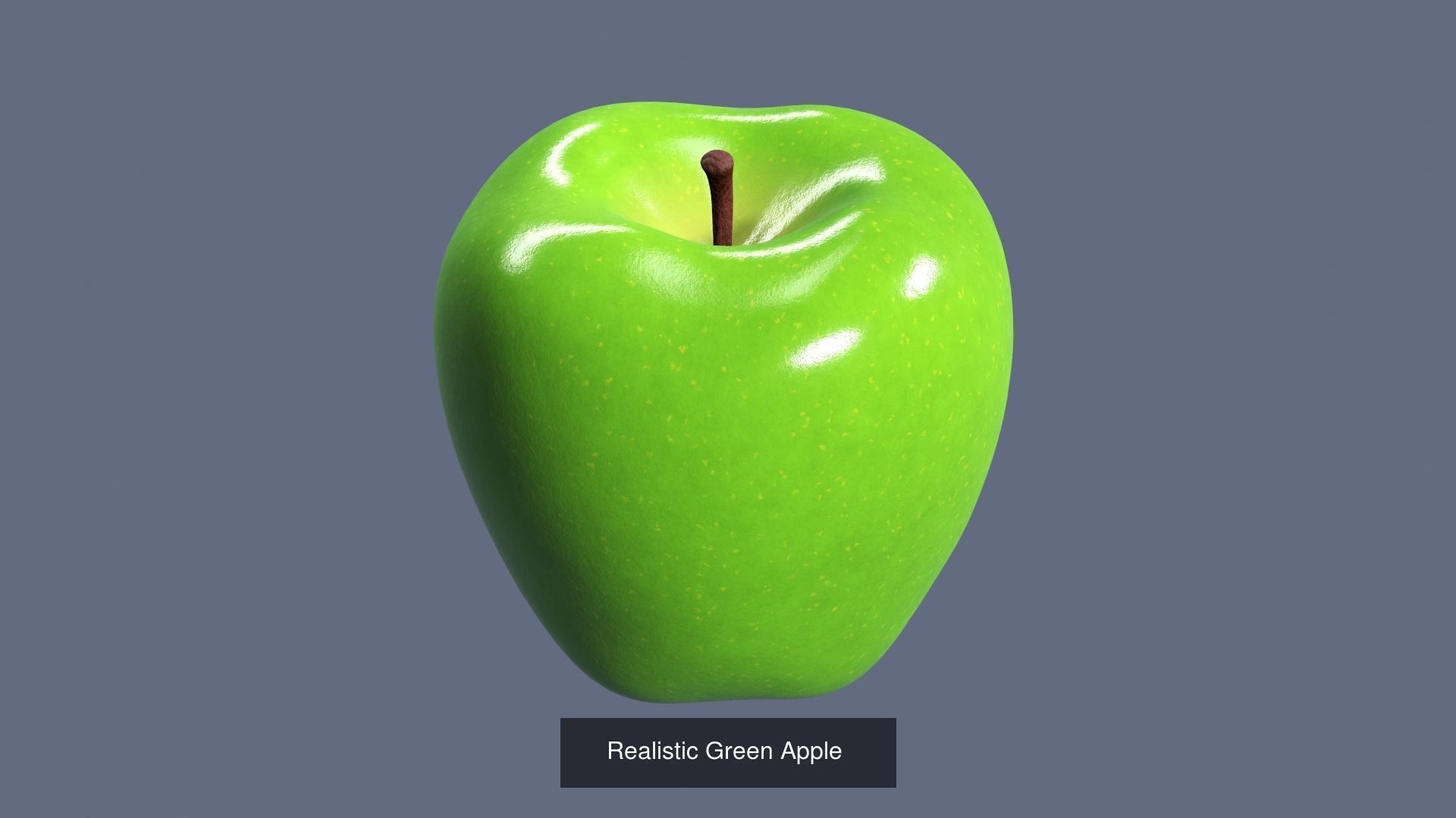 Red Green and Yellow Apples 3D Model Collection_8