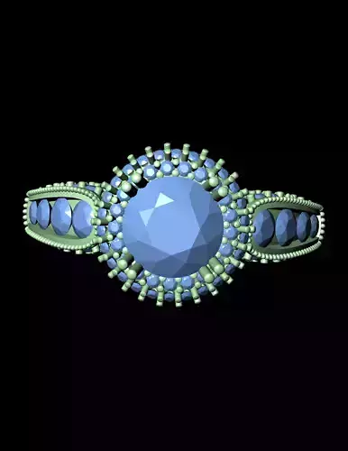  Diamond Solitaire Ring Jewellery for Women 3D print model