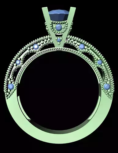  Diamond Solitaire Ring Jewellery for Women 3D print model