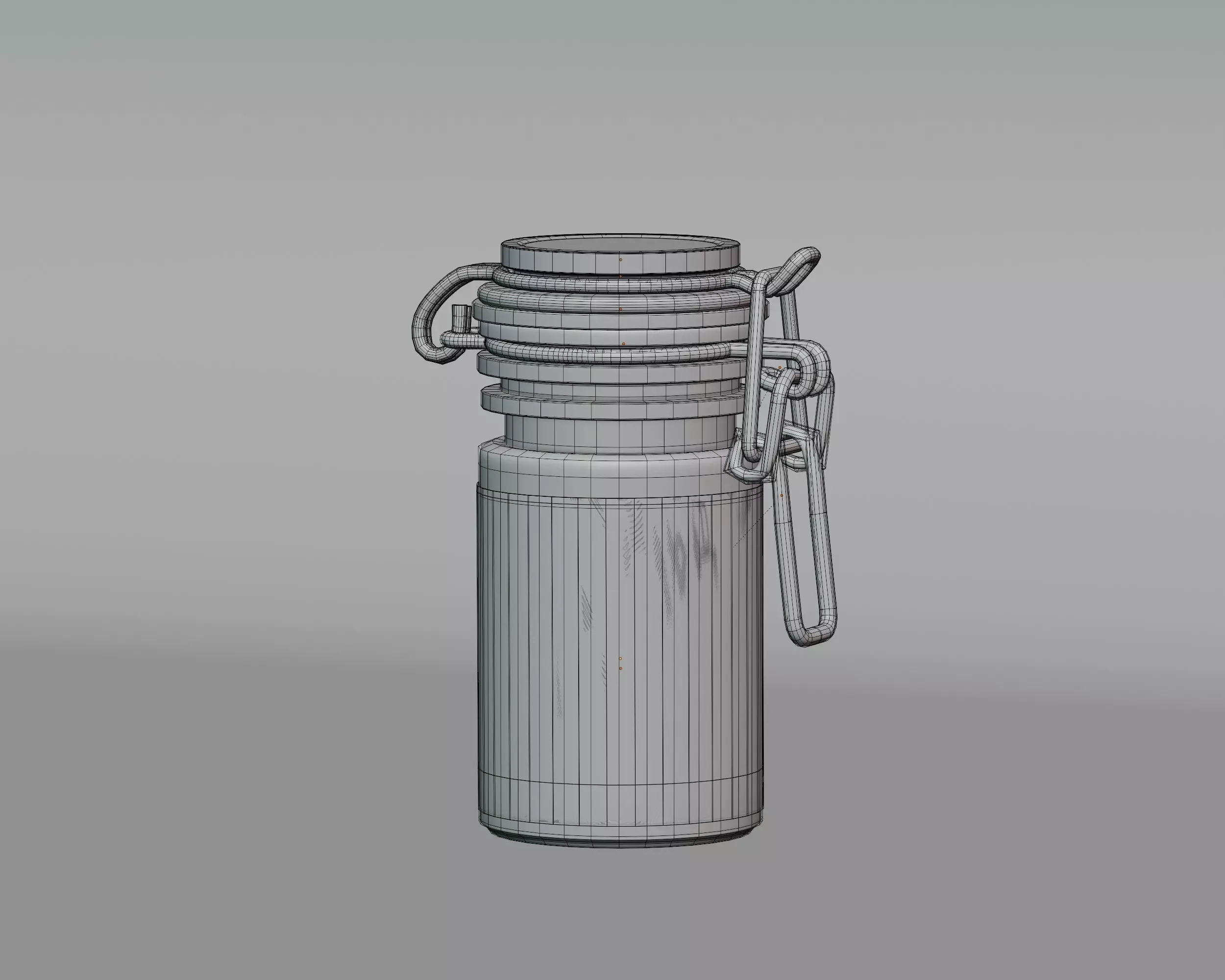 Glass container Jar 3D model Low-poly 3D model_3
