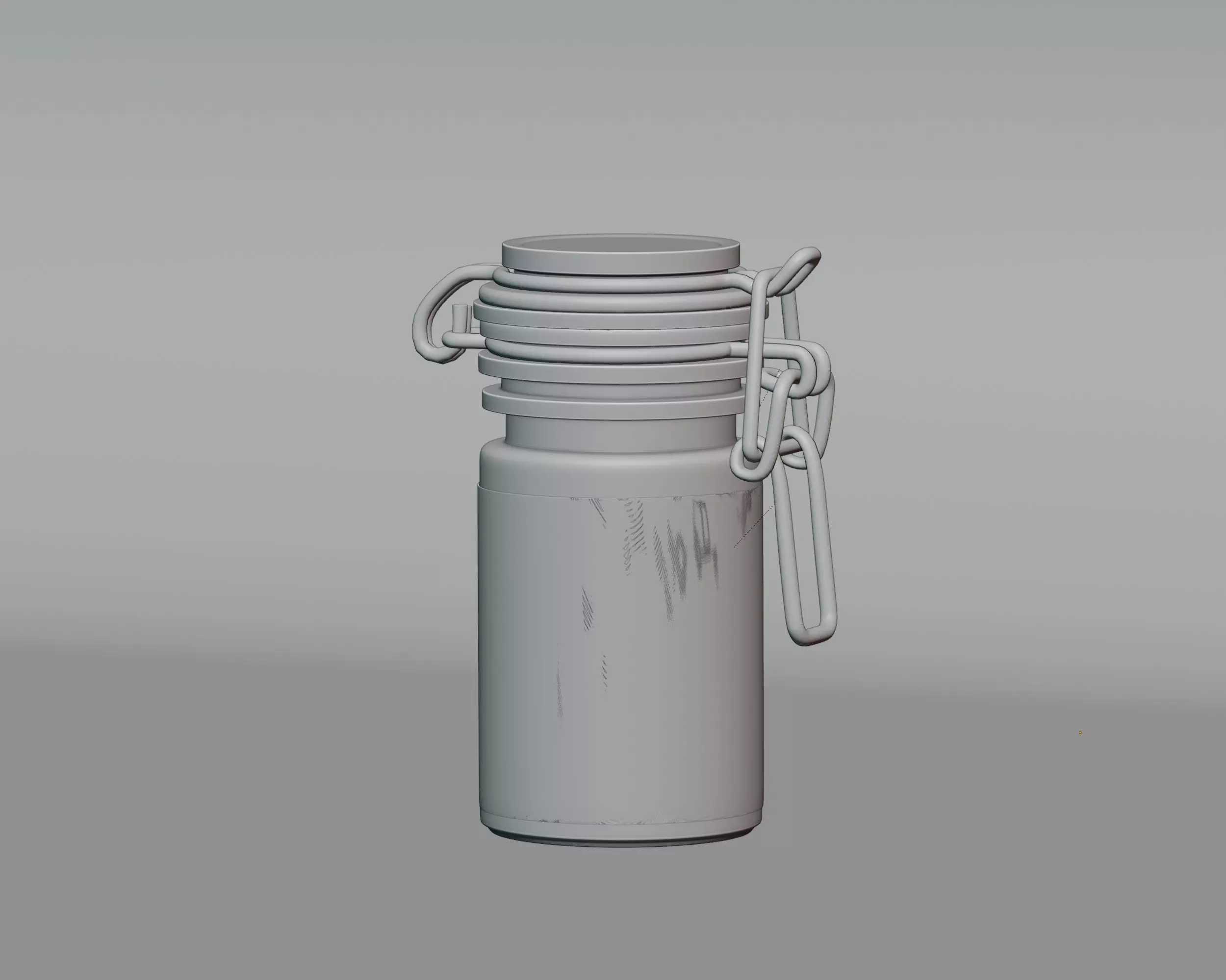 Glass container Jar 3D model Low-poly 3D model_1