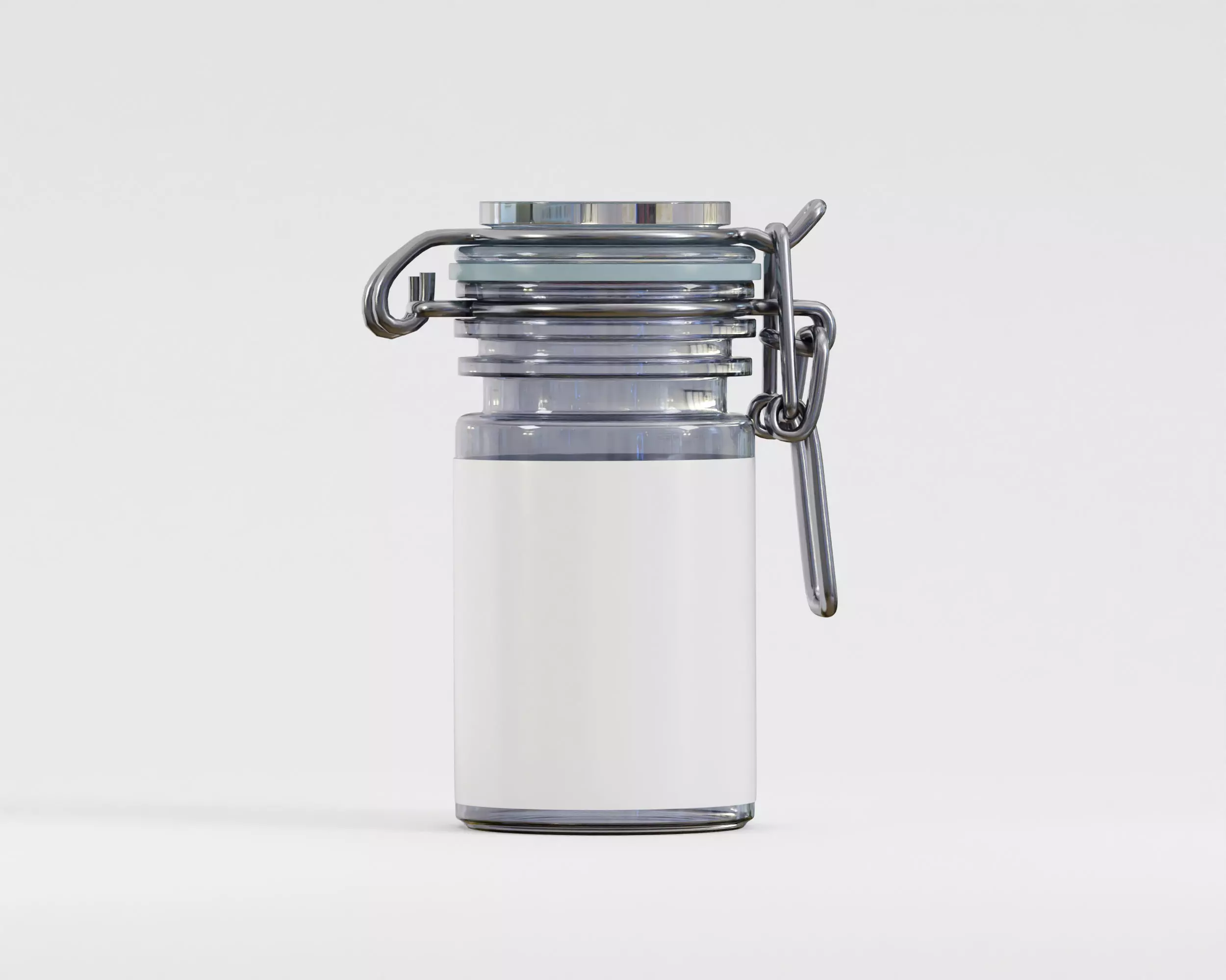 Glass container Jar 3D model Low-poly 3D model_2