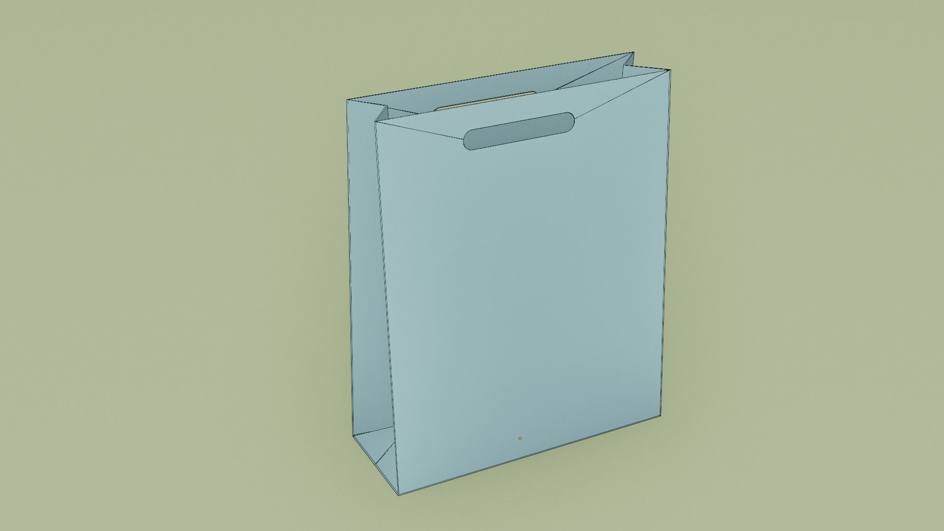 3d model shopping bag  for mockup Low-poly 3D model_3