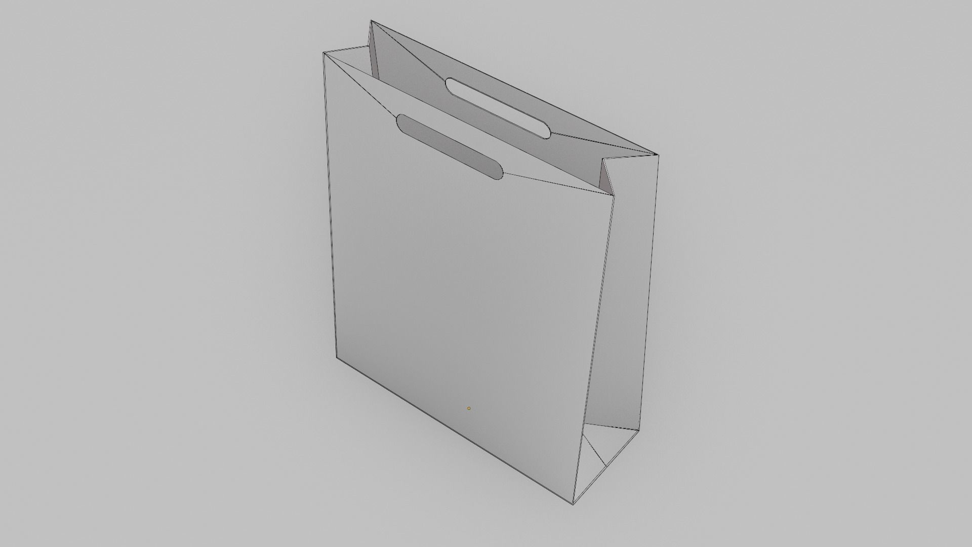 3d model shopping bag  for mockup Low-poly 3D model_4
