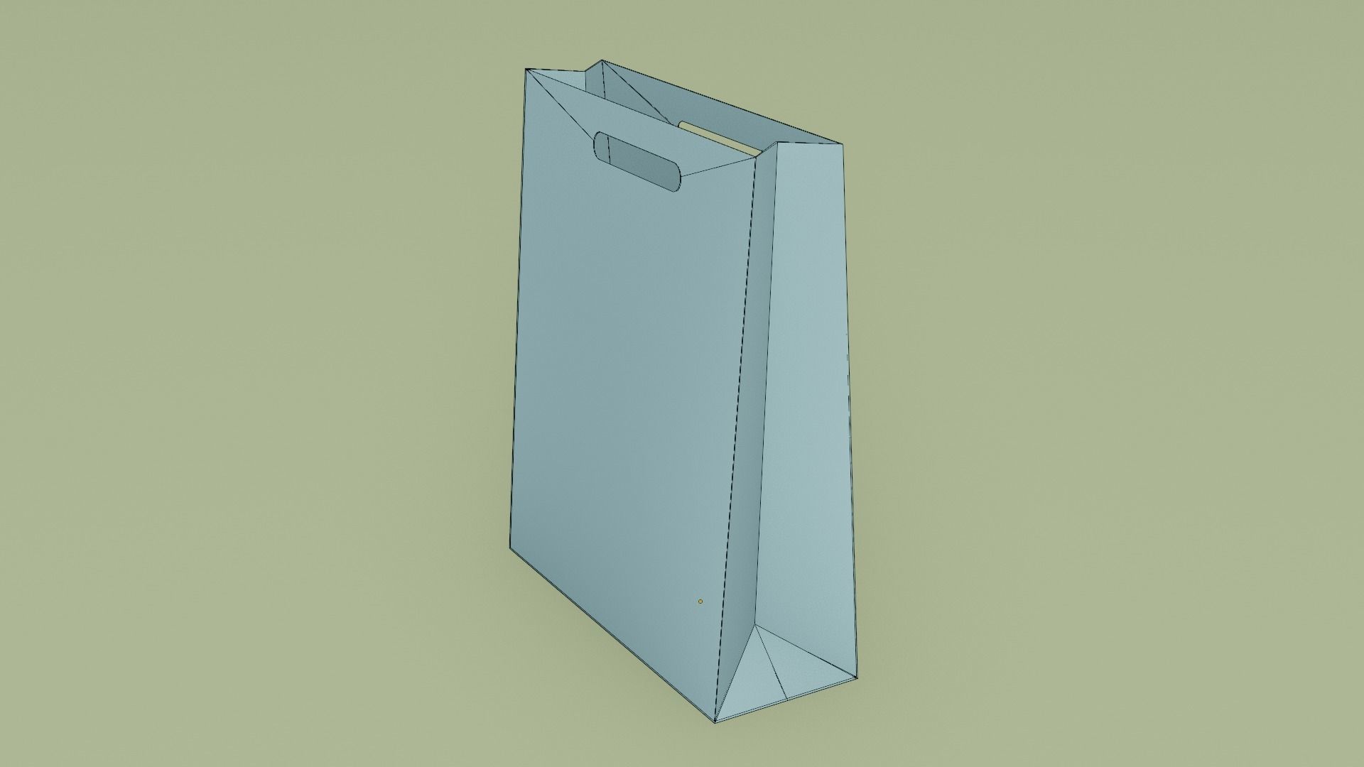 3d model shopping bag  for mockup Low-poly 3D model_2