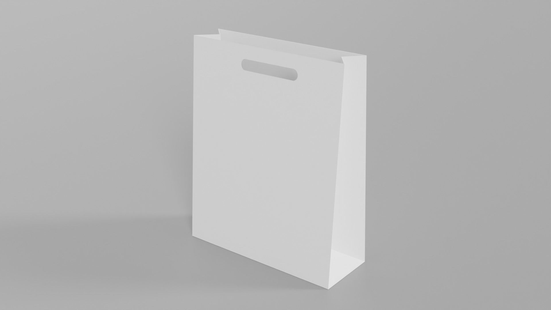 3d model shopping bag  for mockup Low-poly 3D model_1