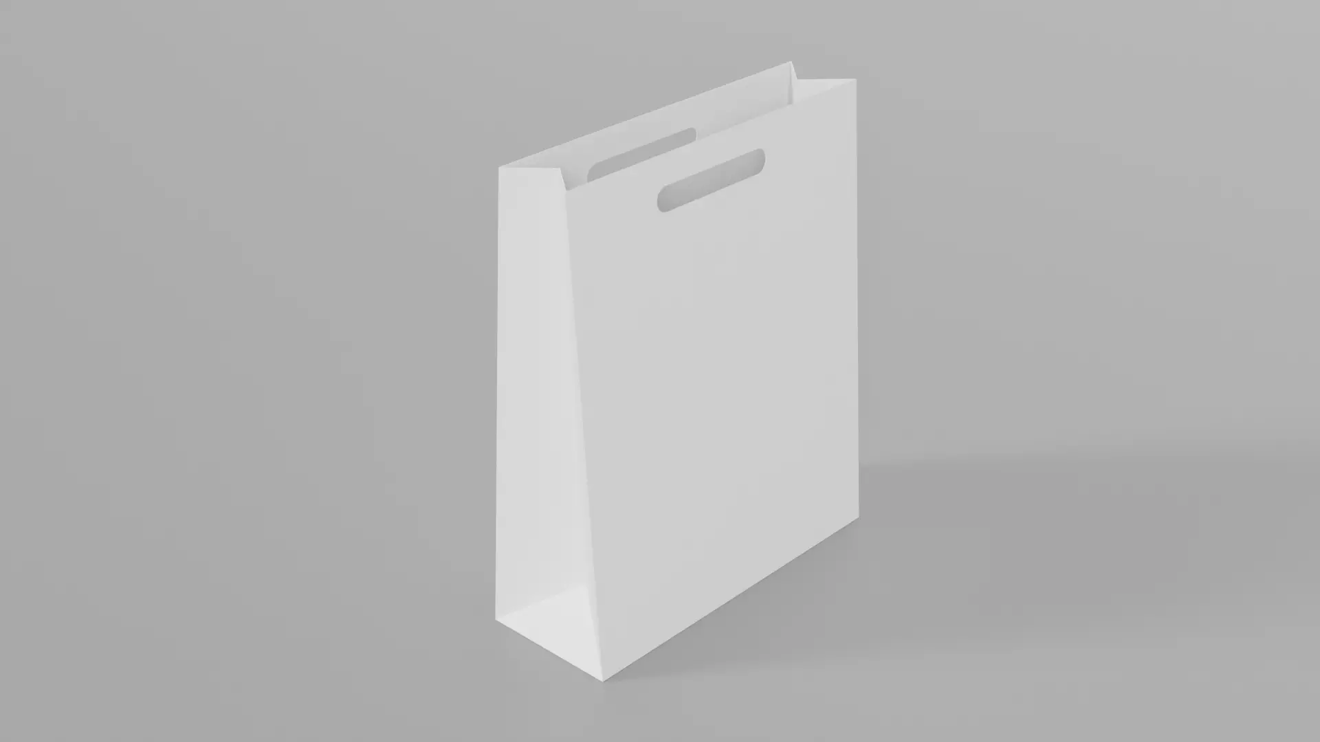 3d model shopping bag  for mockup Low-poly 3D model_0