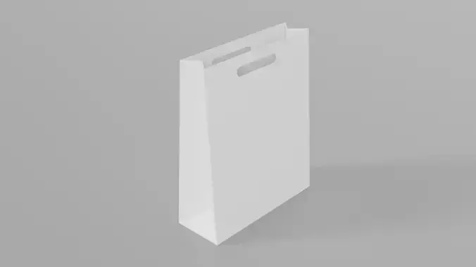 3d model shopping bag  for mockup Low-poly 3D model