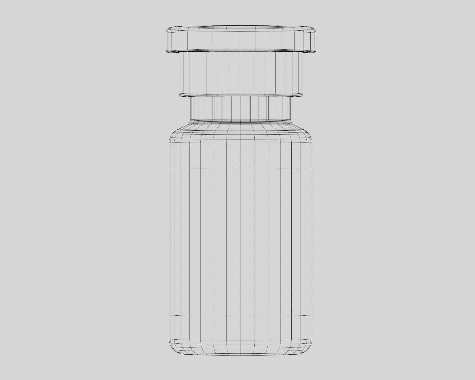 Injection Vial 3d model Low-poly 3D model_4