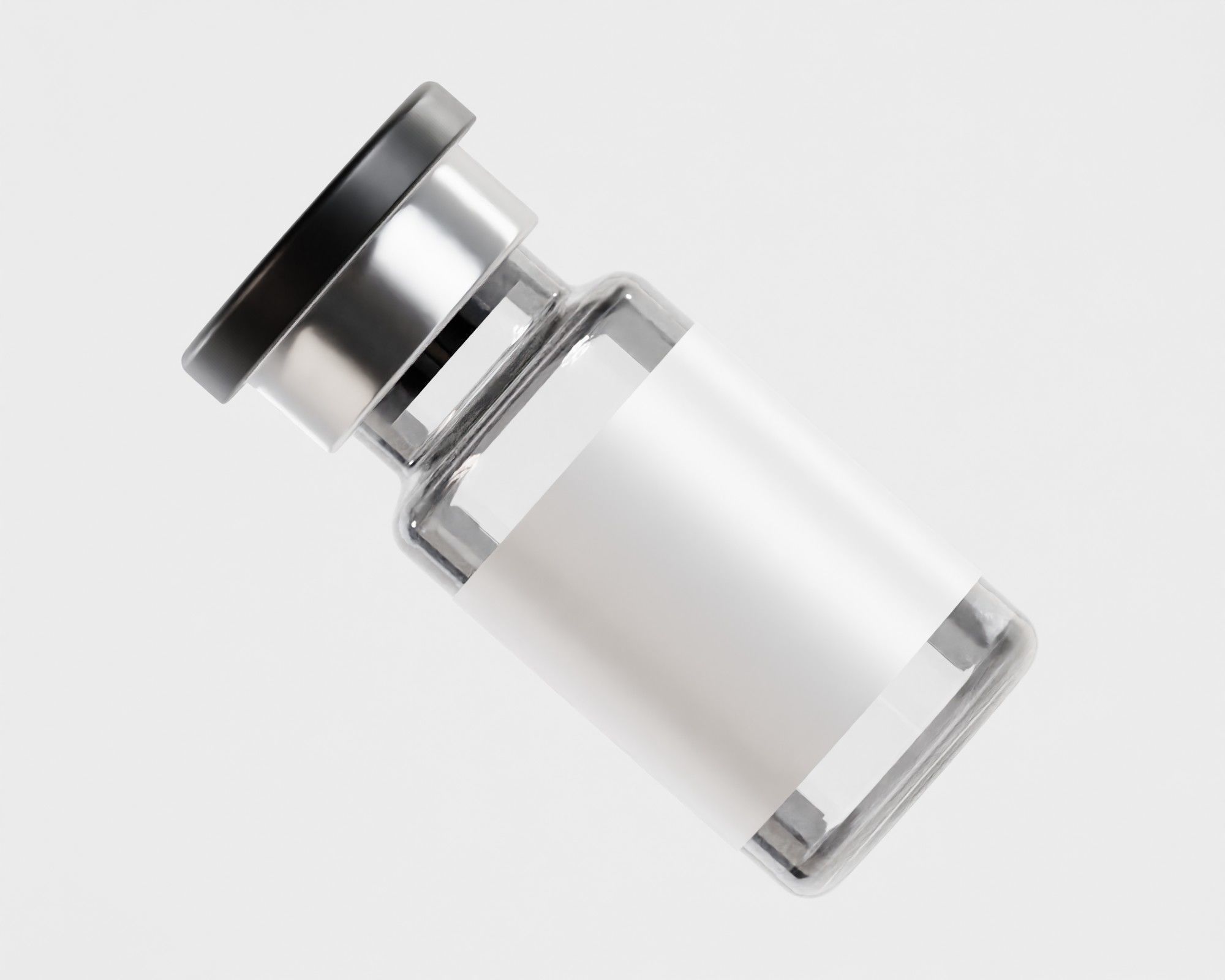 Injection Vial 3d model Low-poly 3D model_2