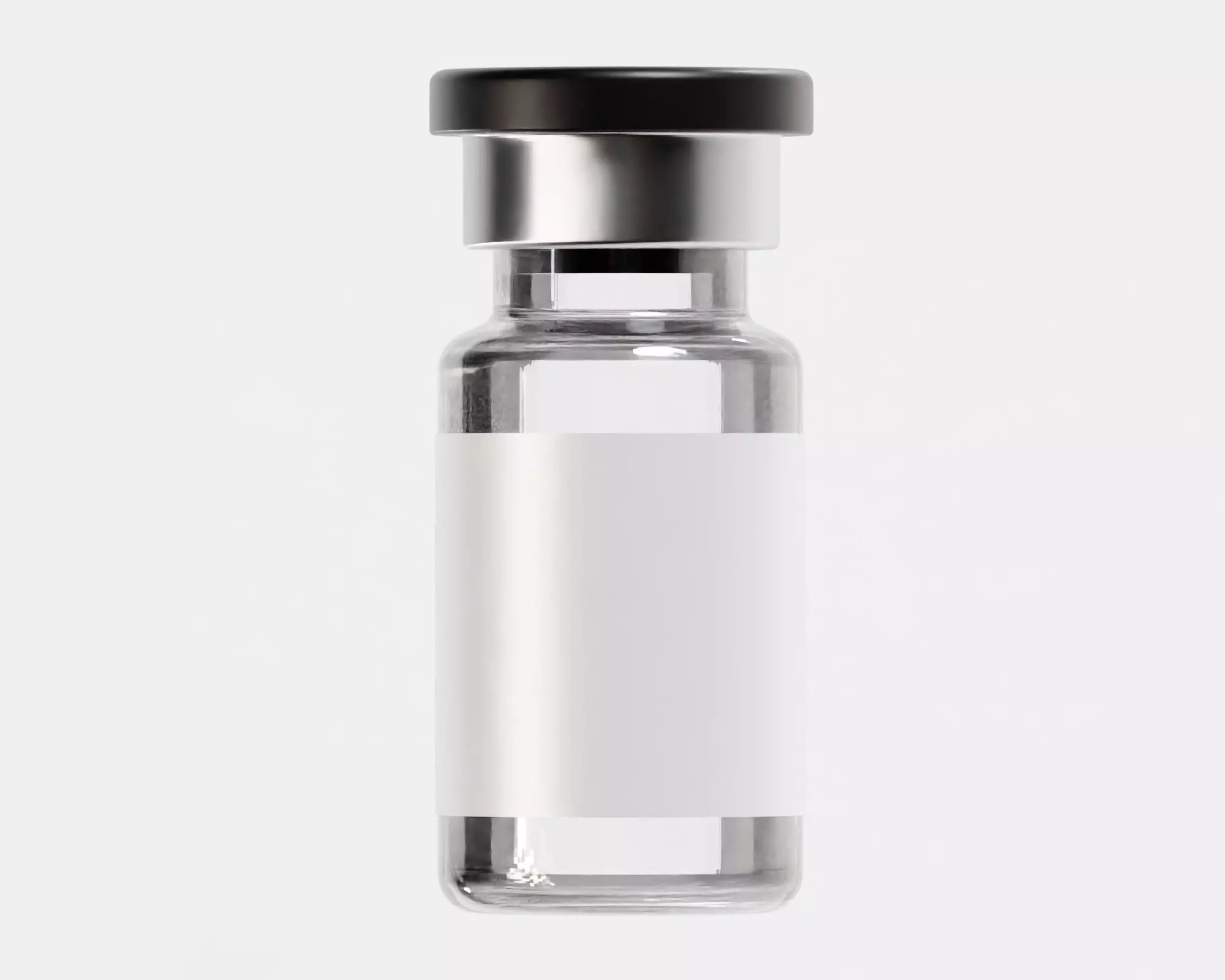 Injection Vial 3d model Low-poly 3D model_0
