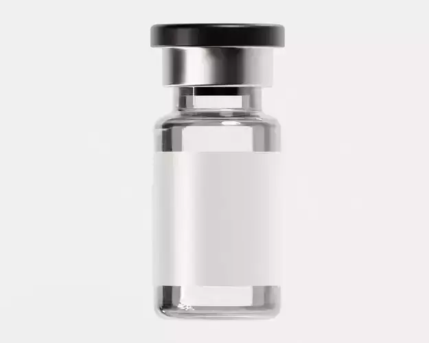 Injection Vial 3d model Low-poly 3D model