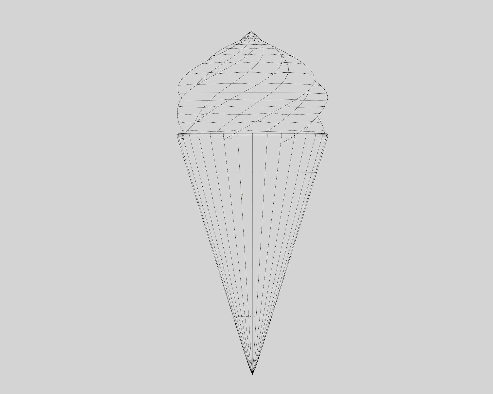 Ice Cream Cone 3d model Low-poly 3D model_4