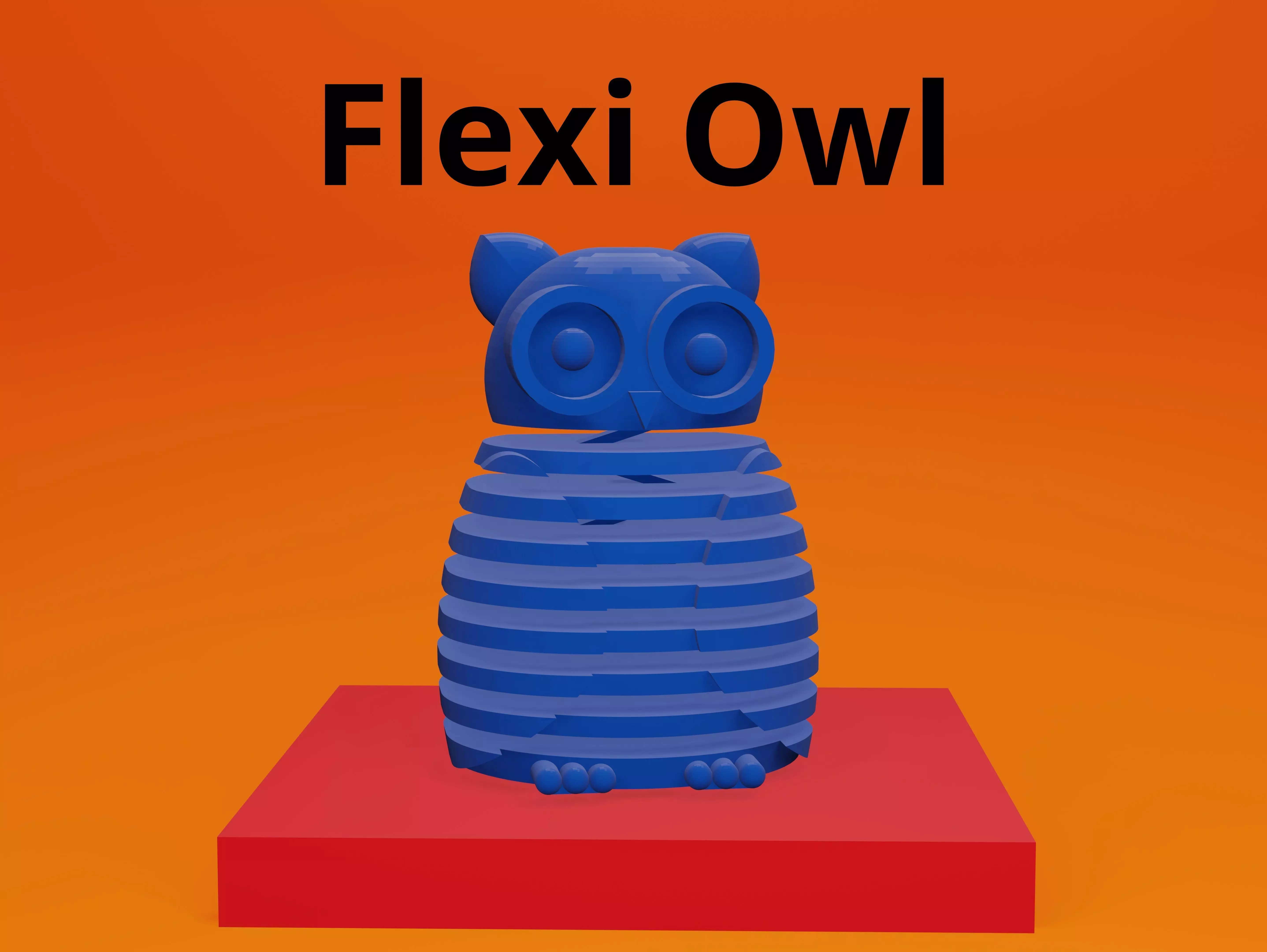 FLEXI OWL PRINT IN PLACE NO SUPPORT Free 3D print model