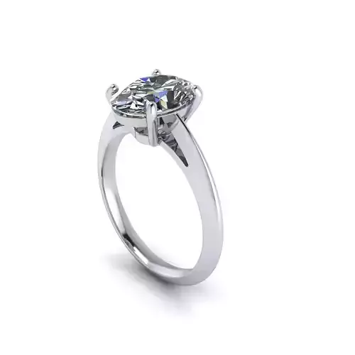 Little Oval Diamond Ring