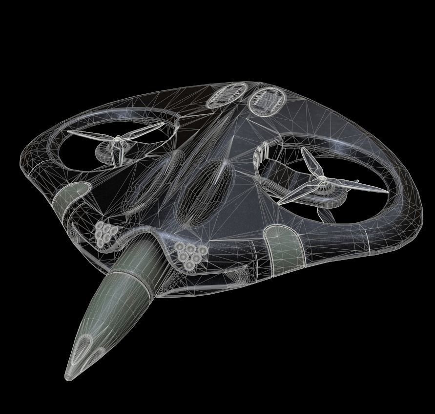 Manta Ray Suicide Drone  3D model_8