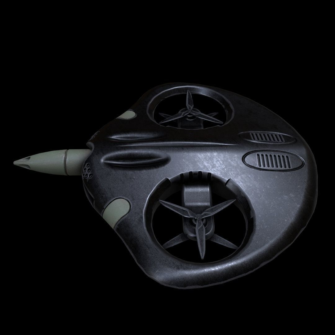 Manta Ray Suicide Drone  3D model_3