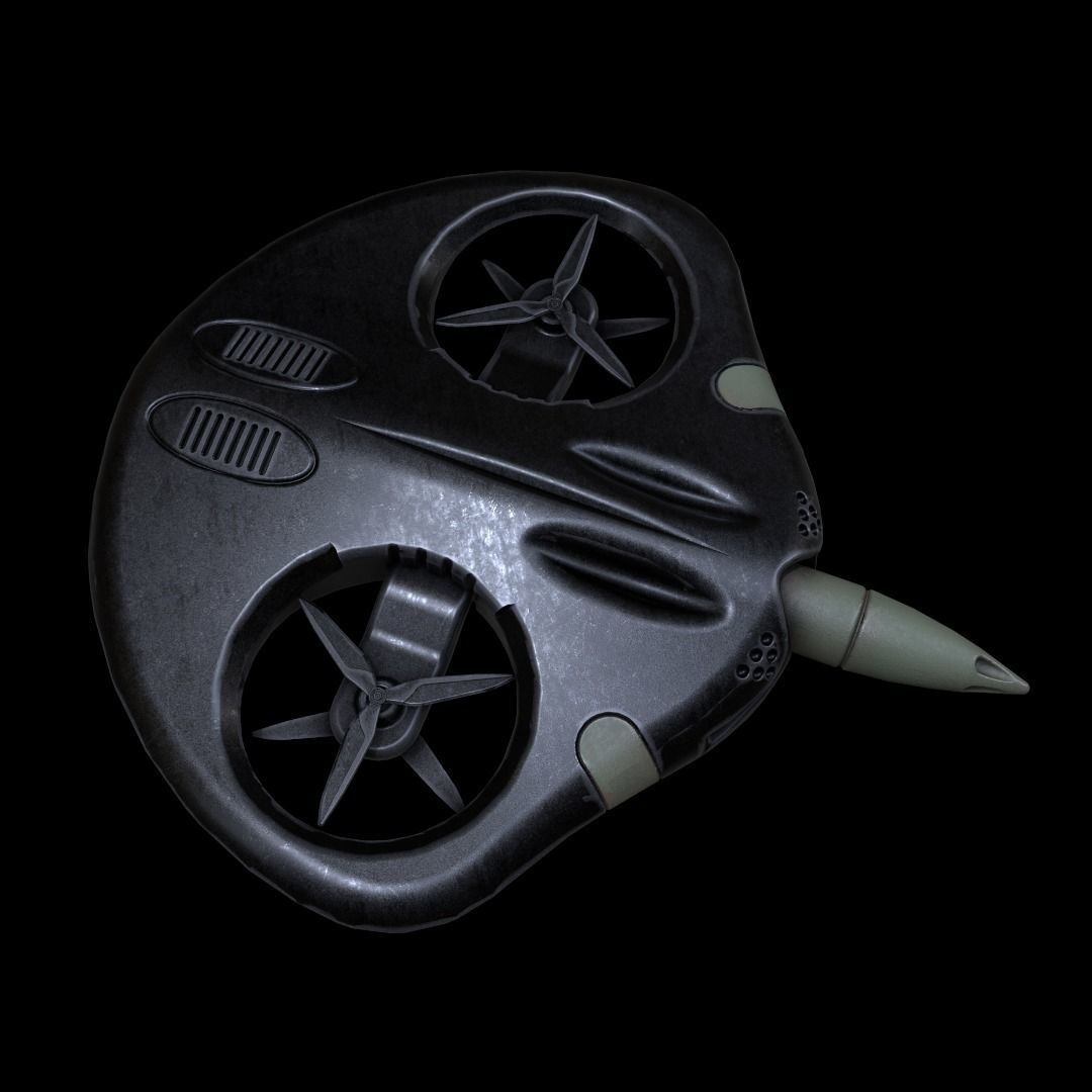 Manta Ray Suicide Drone  3D model_5