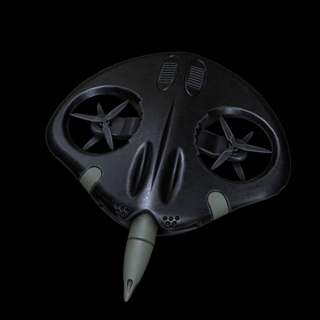 Manta Ray Suicide Drone  3D model_4
