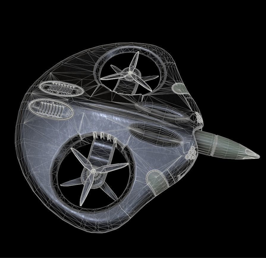 Manta Ray Suicide Drone  3D model_7