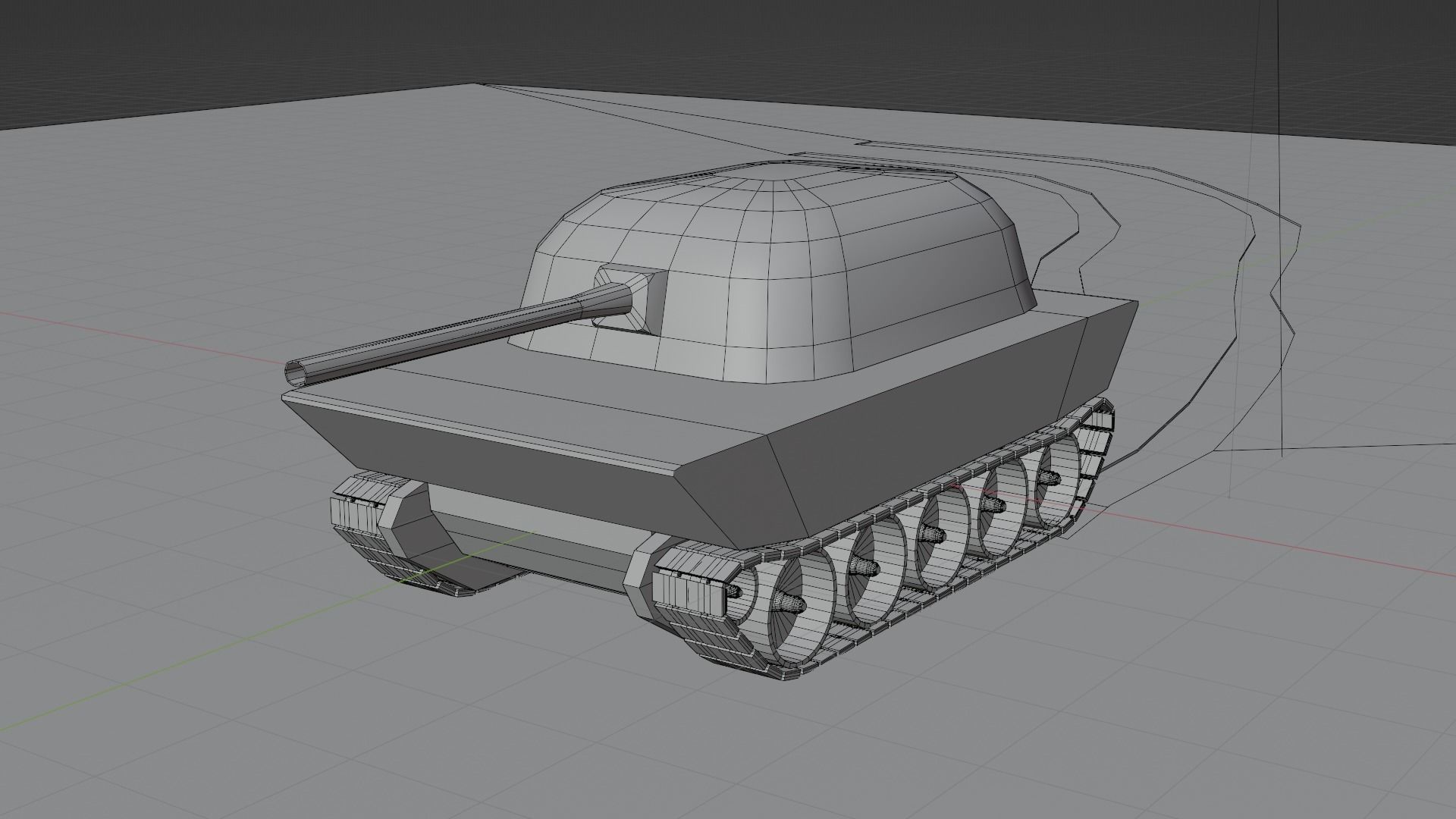 game tank 3d model Low-poly 3D model_4