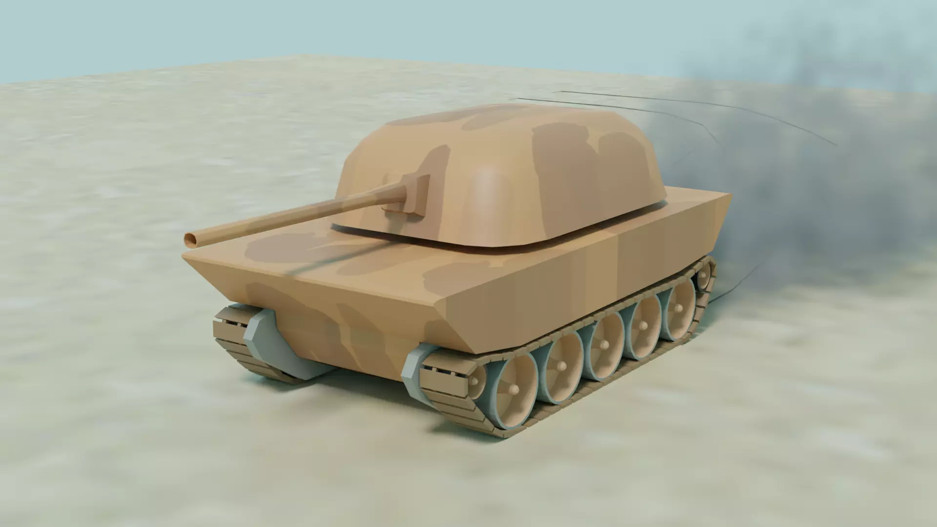 game tank 3d model Low-poly 3D model_0