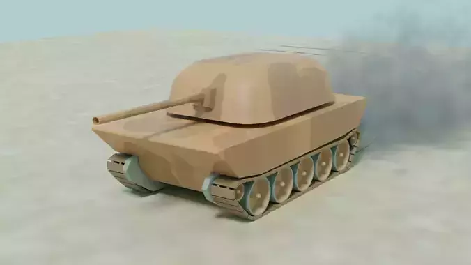 game tank 3d model Low-poly 3D model