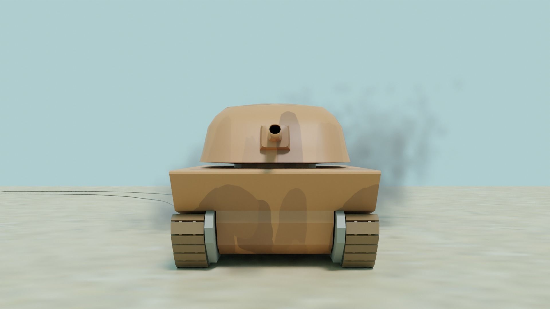 game tank 3d model Low-poly 3D model_1
