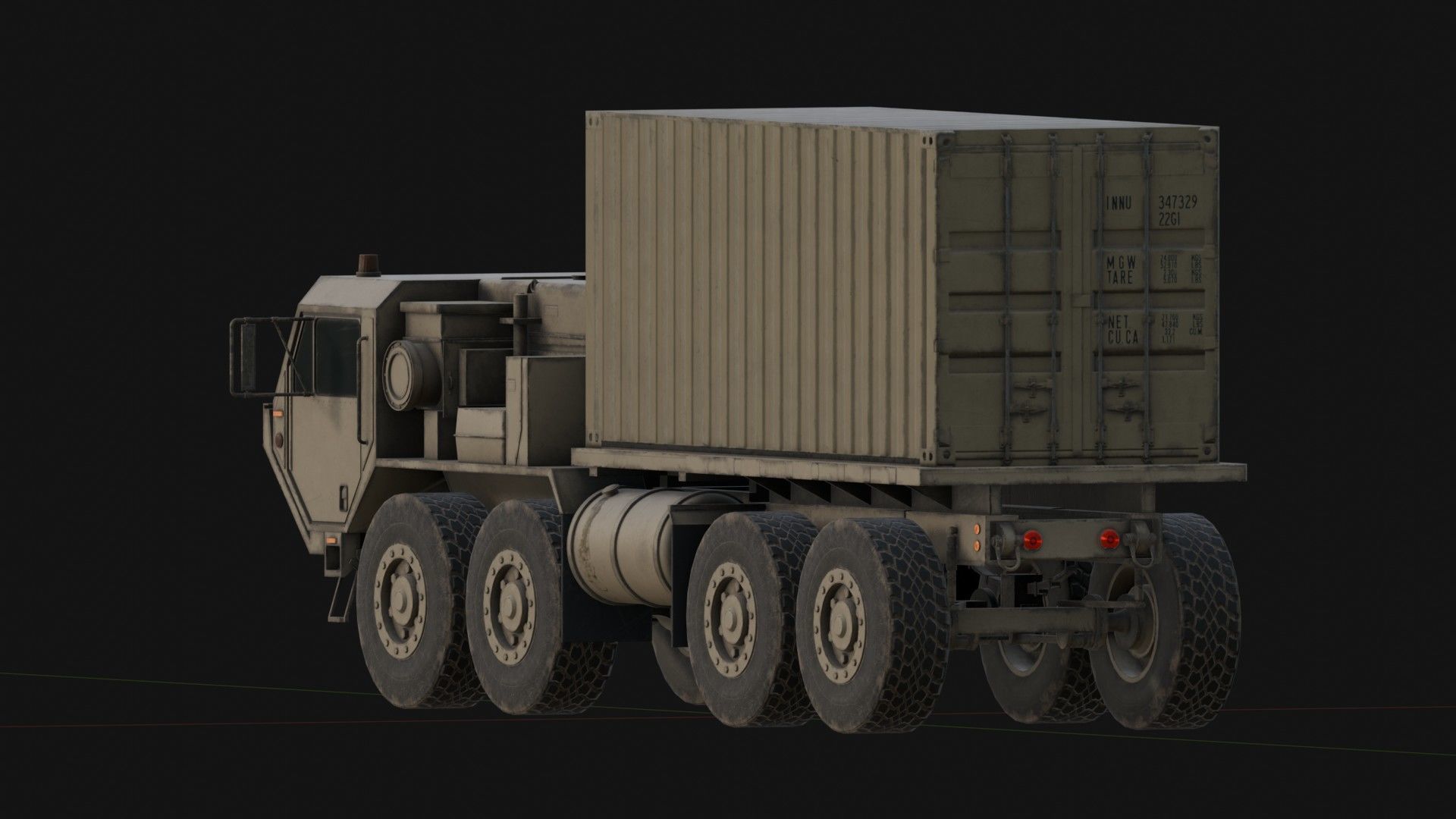 M1120 HEMTT LHS Heavy Expanded Mobility Tactical Truck Low-poly 3D model_9