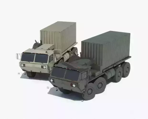 M1120 HEMTT LHS Heavy Expanded Mobility Tactical Truck Low-poly 3D model