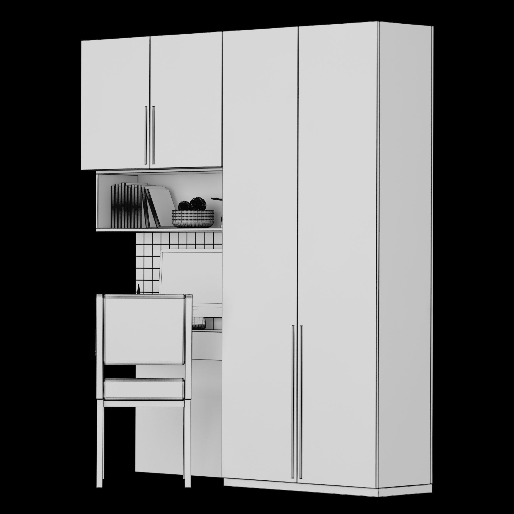 Shelf and working table 10 3D model_5