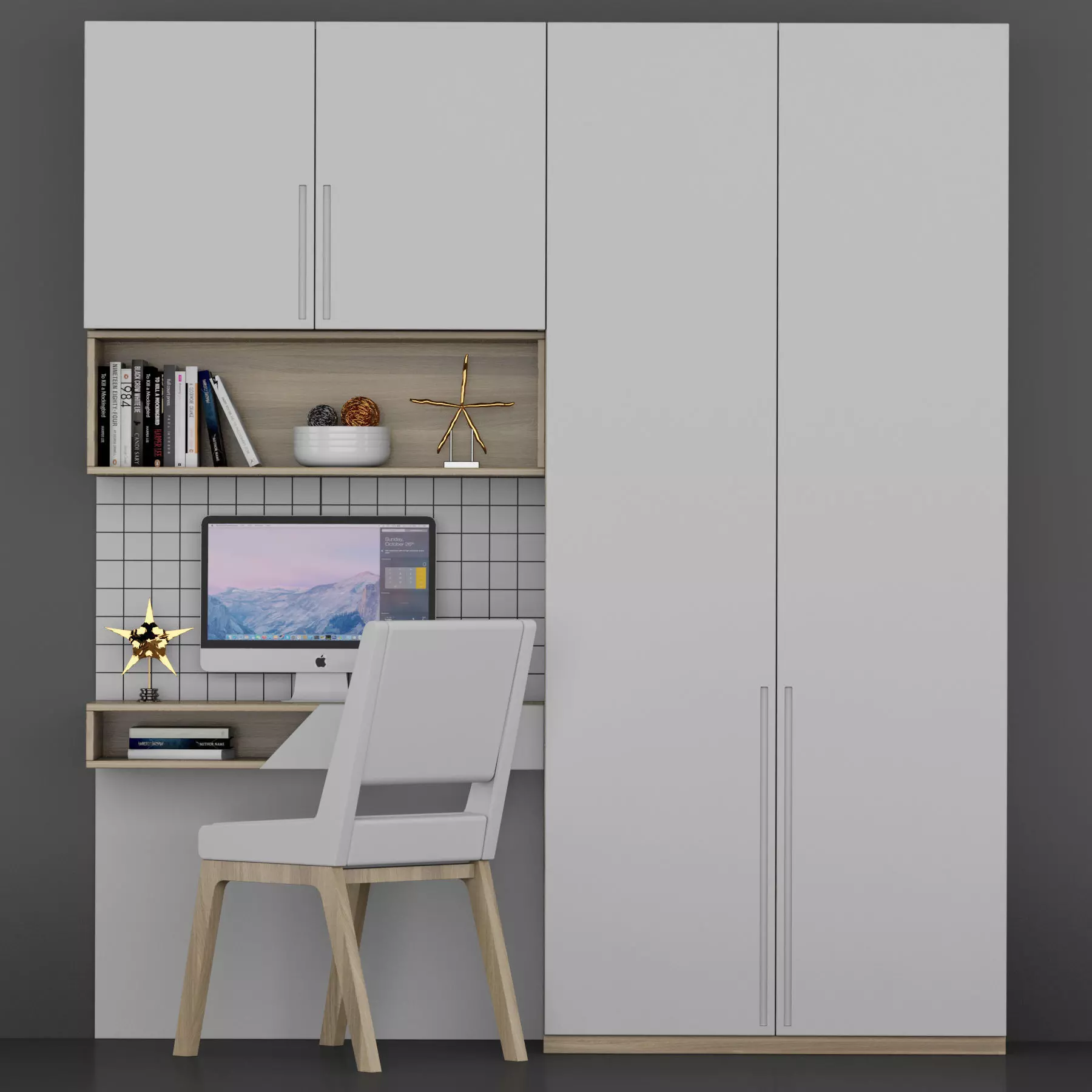 Shelf and working table 10 3D model_0