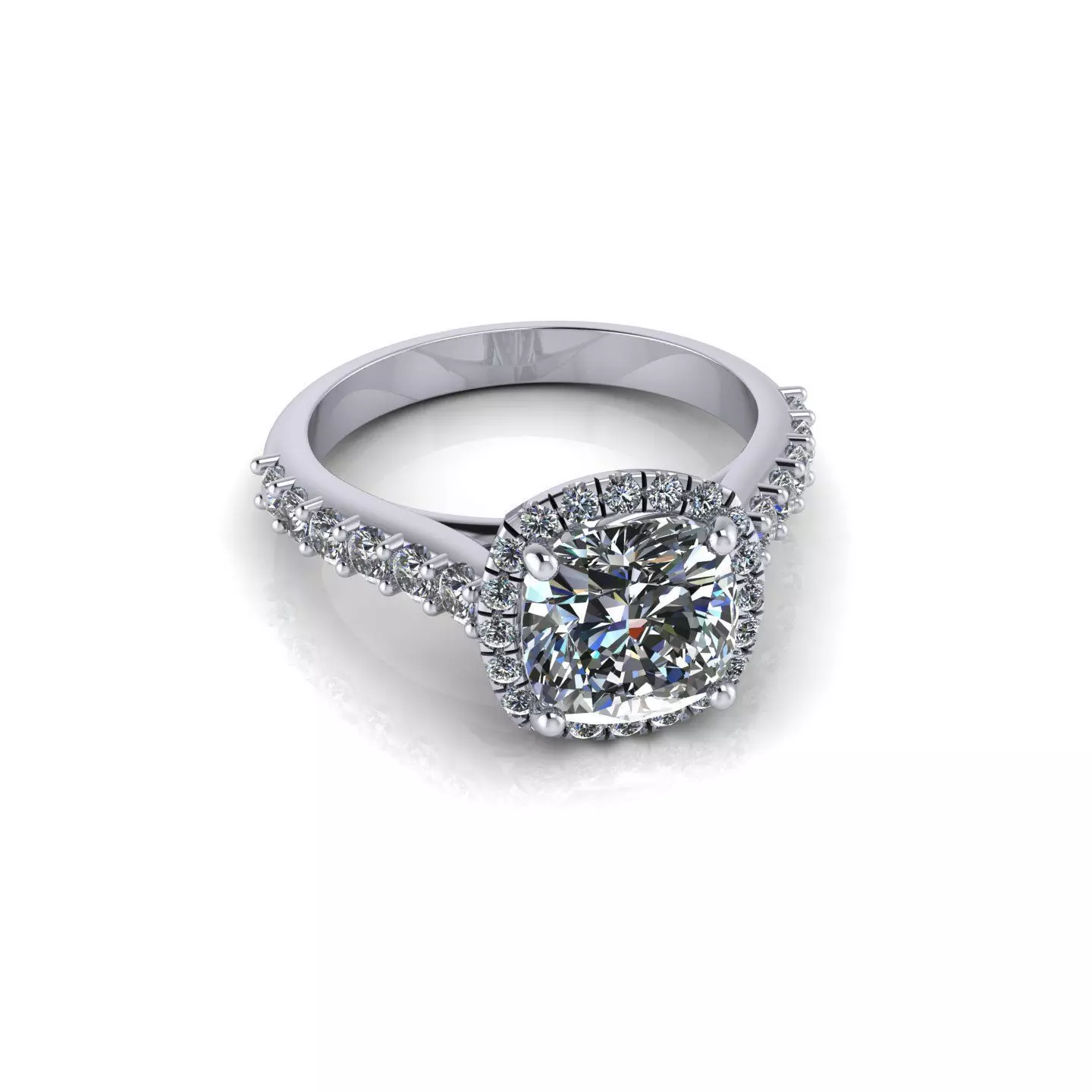 Love Emerald Diamond Ring 3D print model