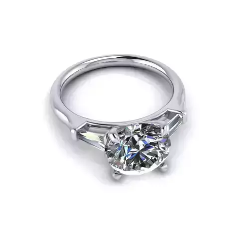 Cut Solitaire Wedding Ring