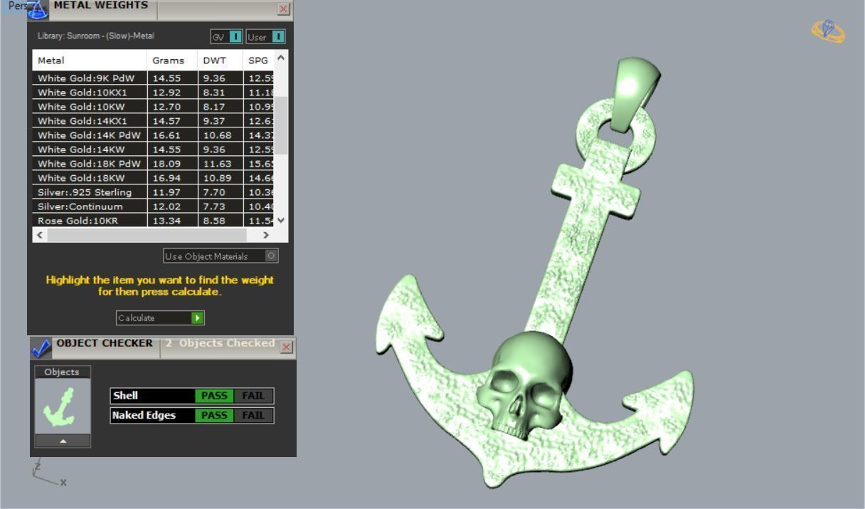 Anchor Pendant 3D print model_19