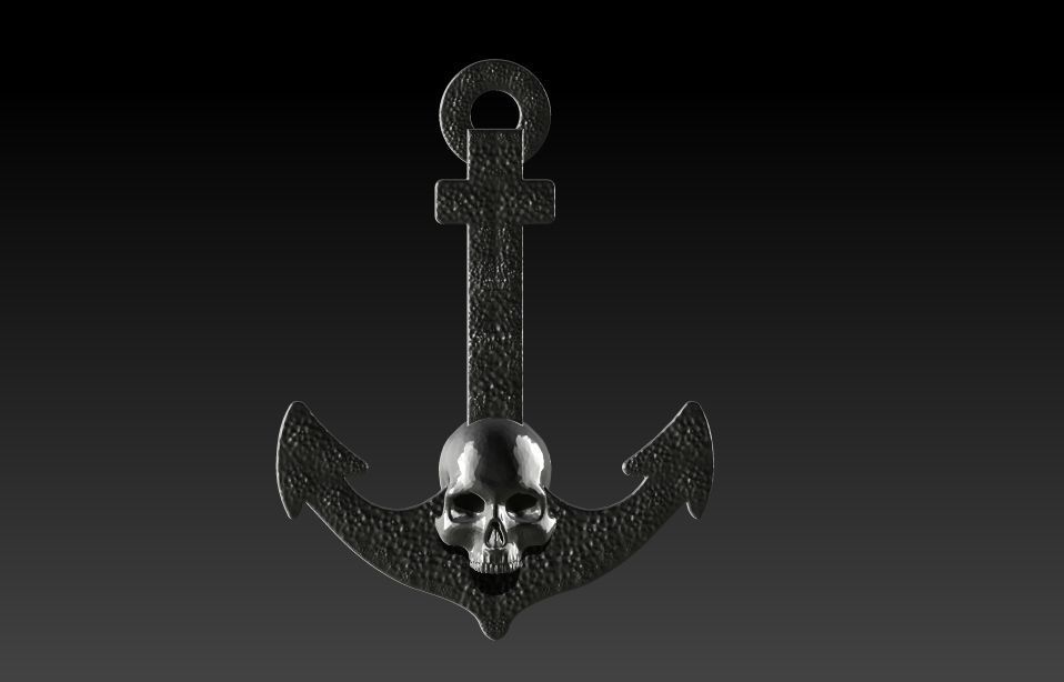 Anchor Pendant 3D print model_16