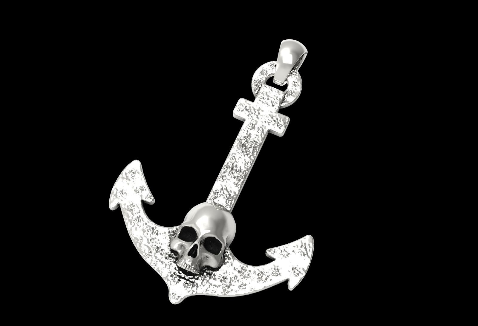 Anchor Pendant 3D print model_1