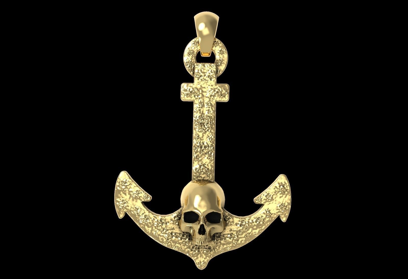 Anchor Pendant 3D print model_4