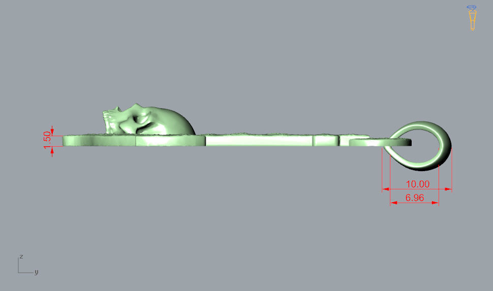 Anchor Pendant 3D print model_18