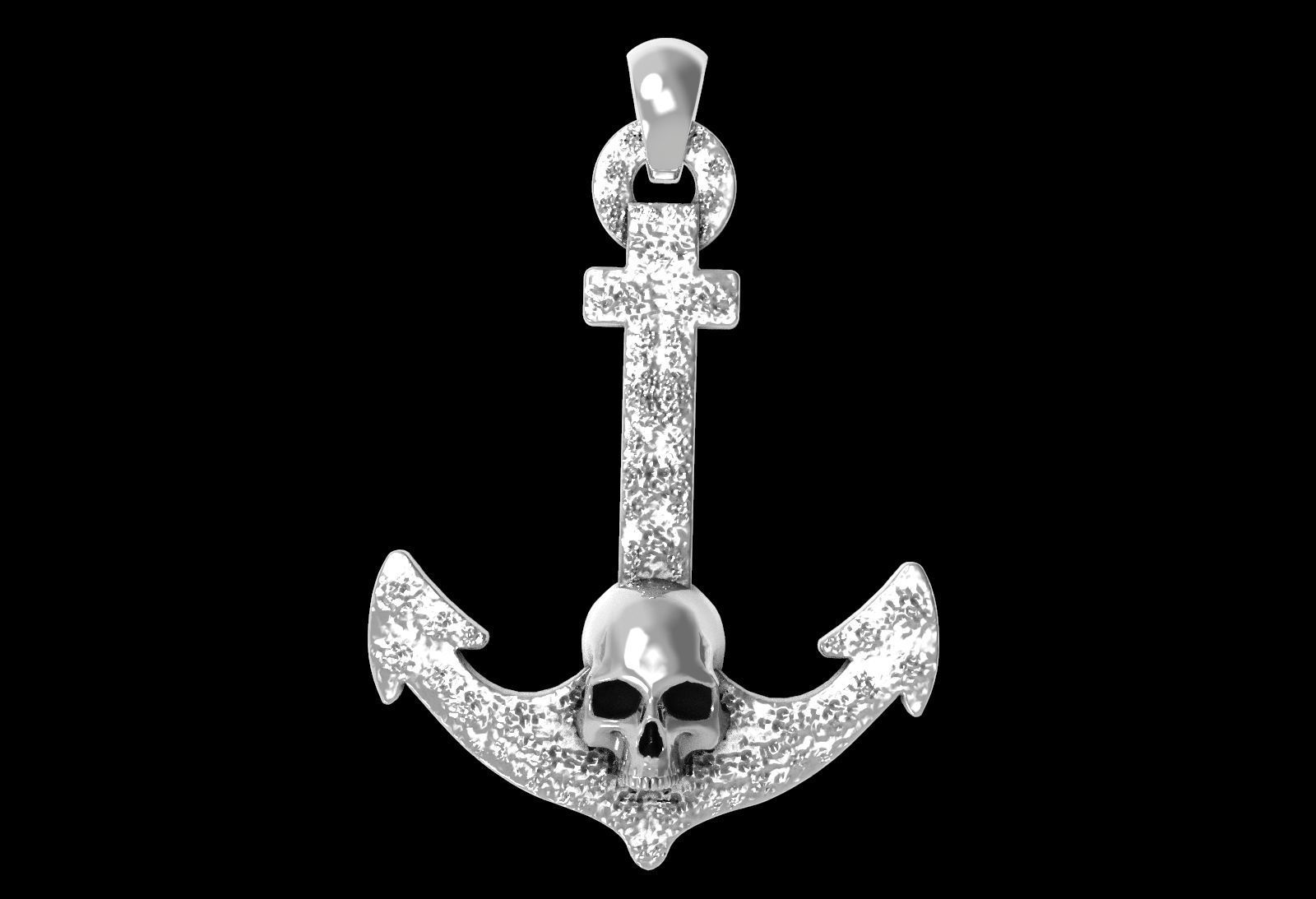 Anchor Pendant 3D print model_3