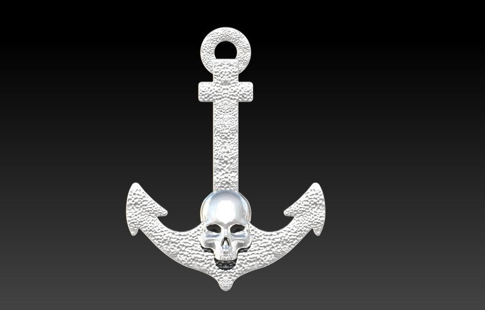 Anchor Pendant 3D print model_12