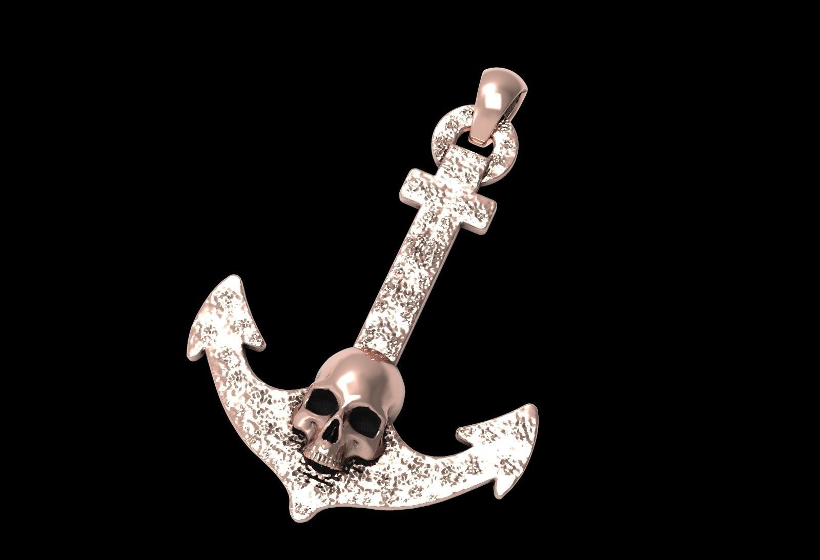 Anchor Pendant 3D print model_2