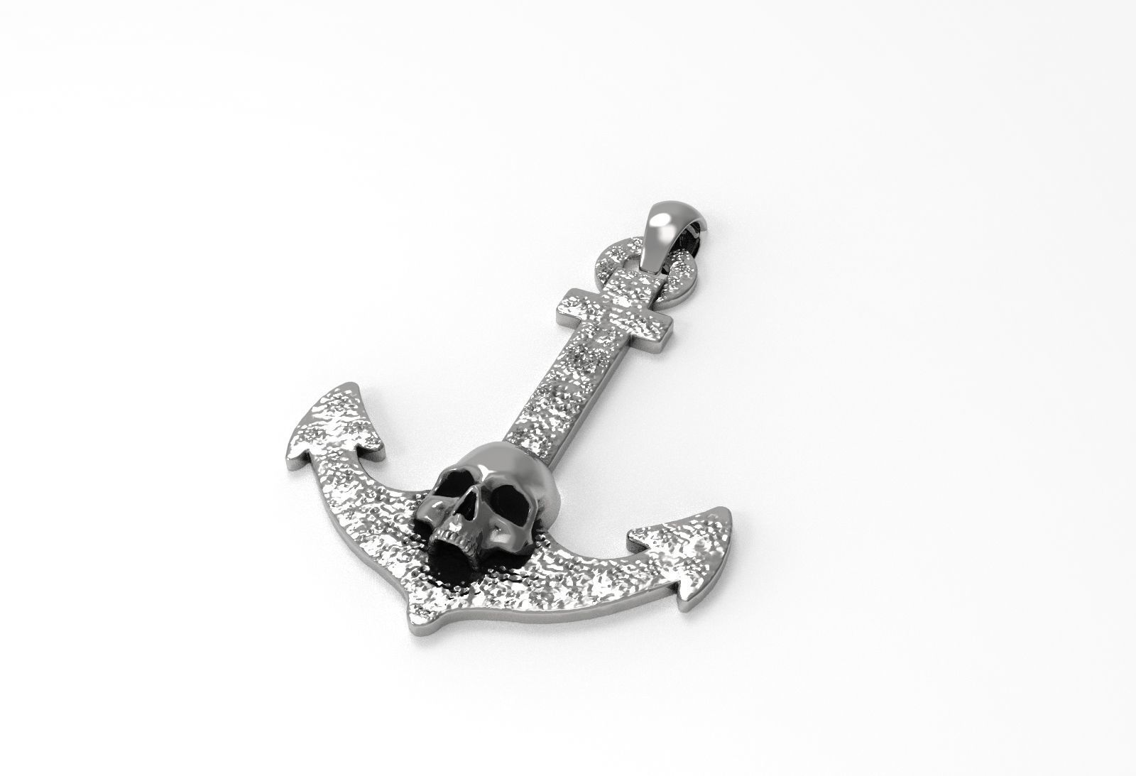 Anchor Pendant 3D print model_6