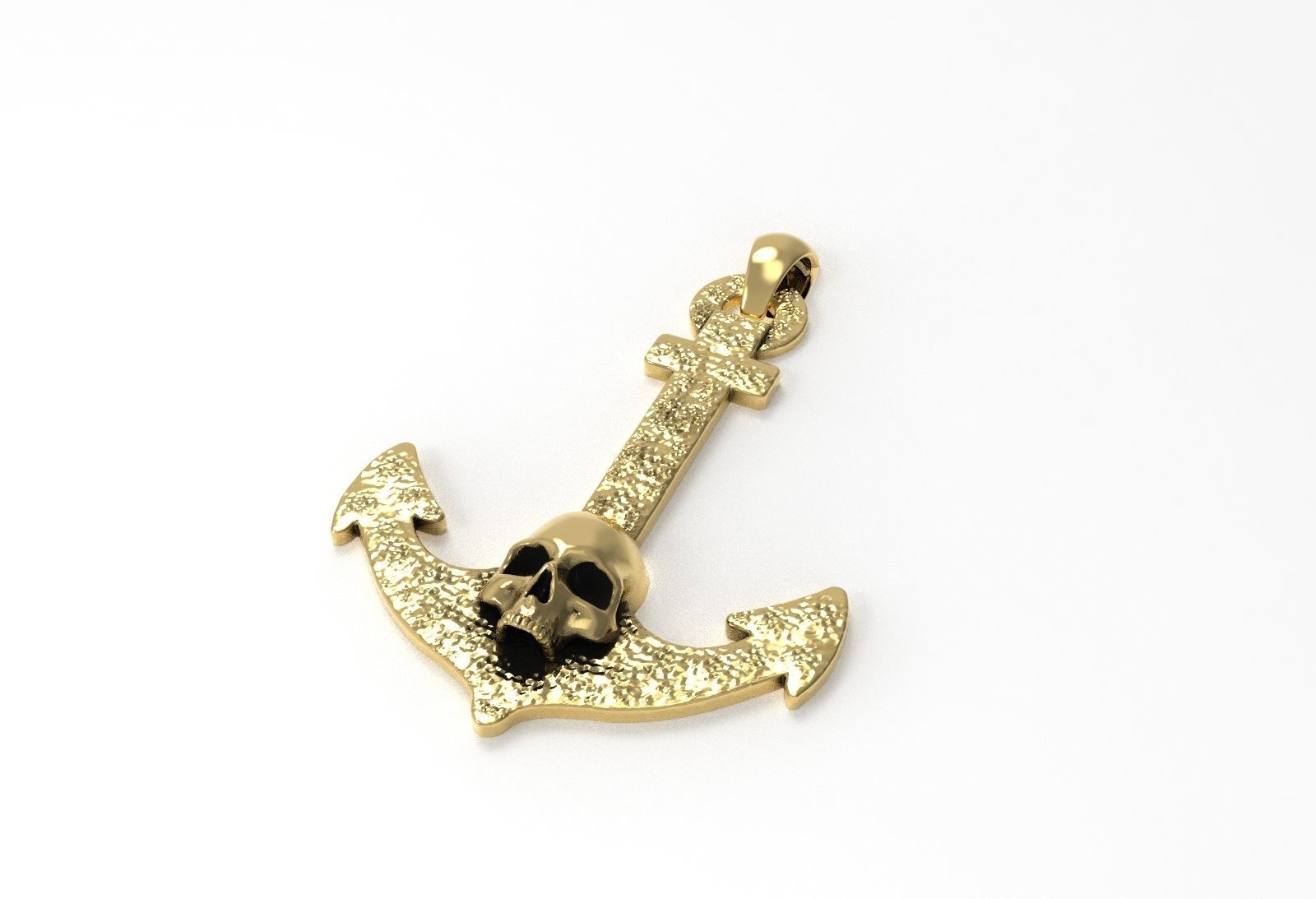 Anchor Pendant 3D print model_5