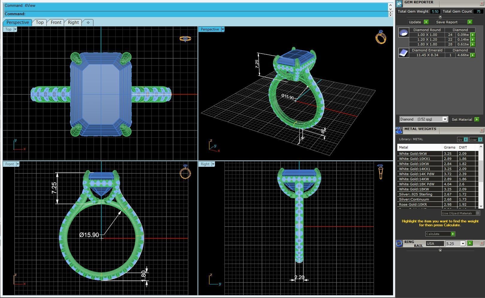 Precious Diamond Ring 3D print model_2