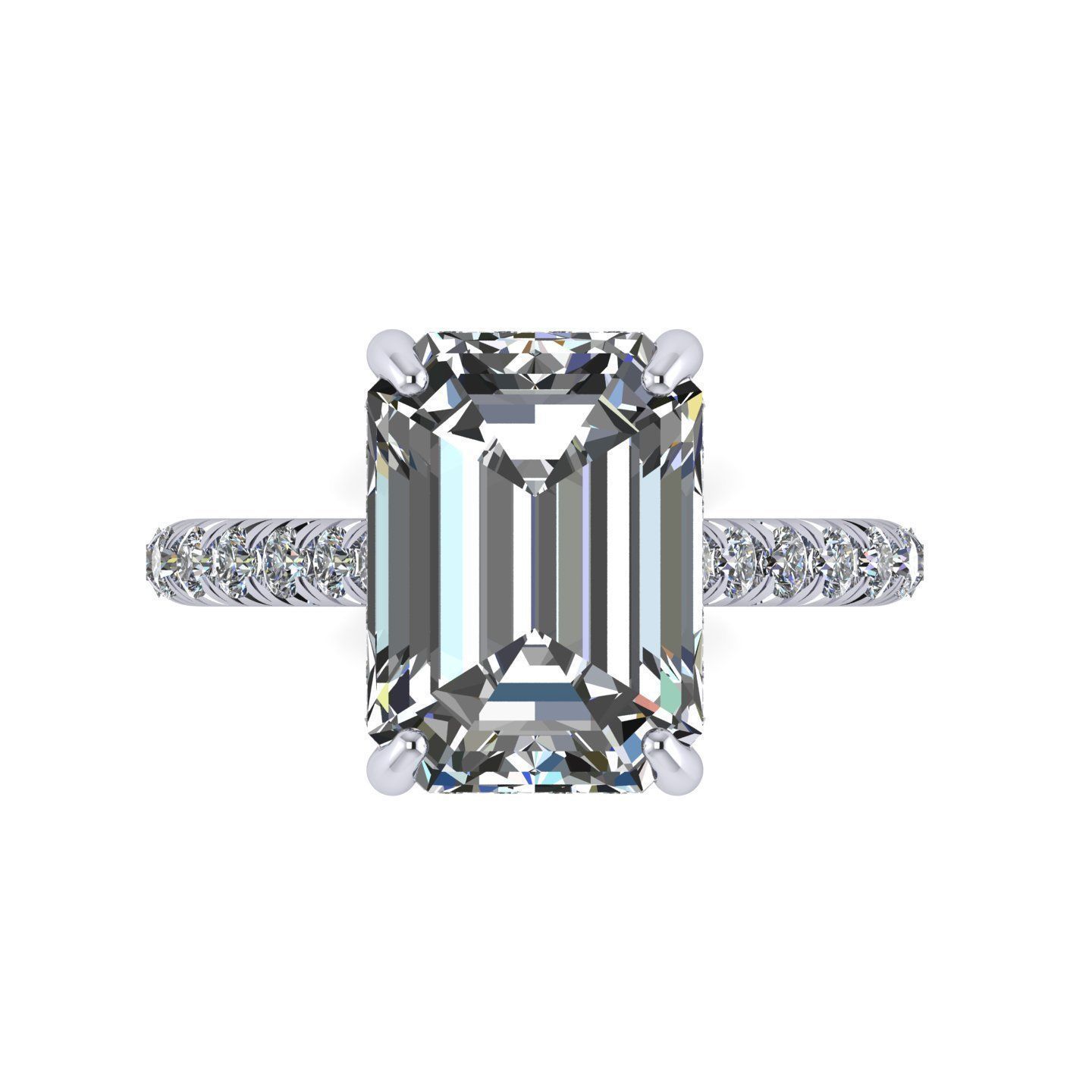 Precious Diamond Ring 3D print model_3