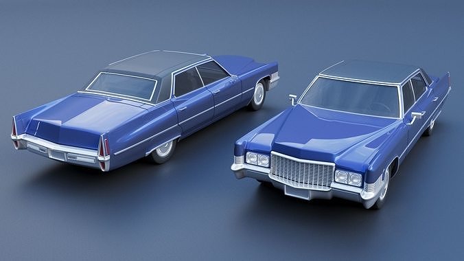 Cadillac Deville 1970 4 Door 3D print model 2